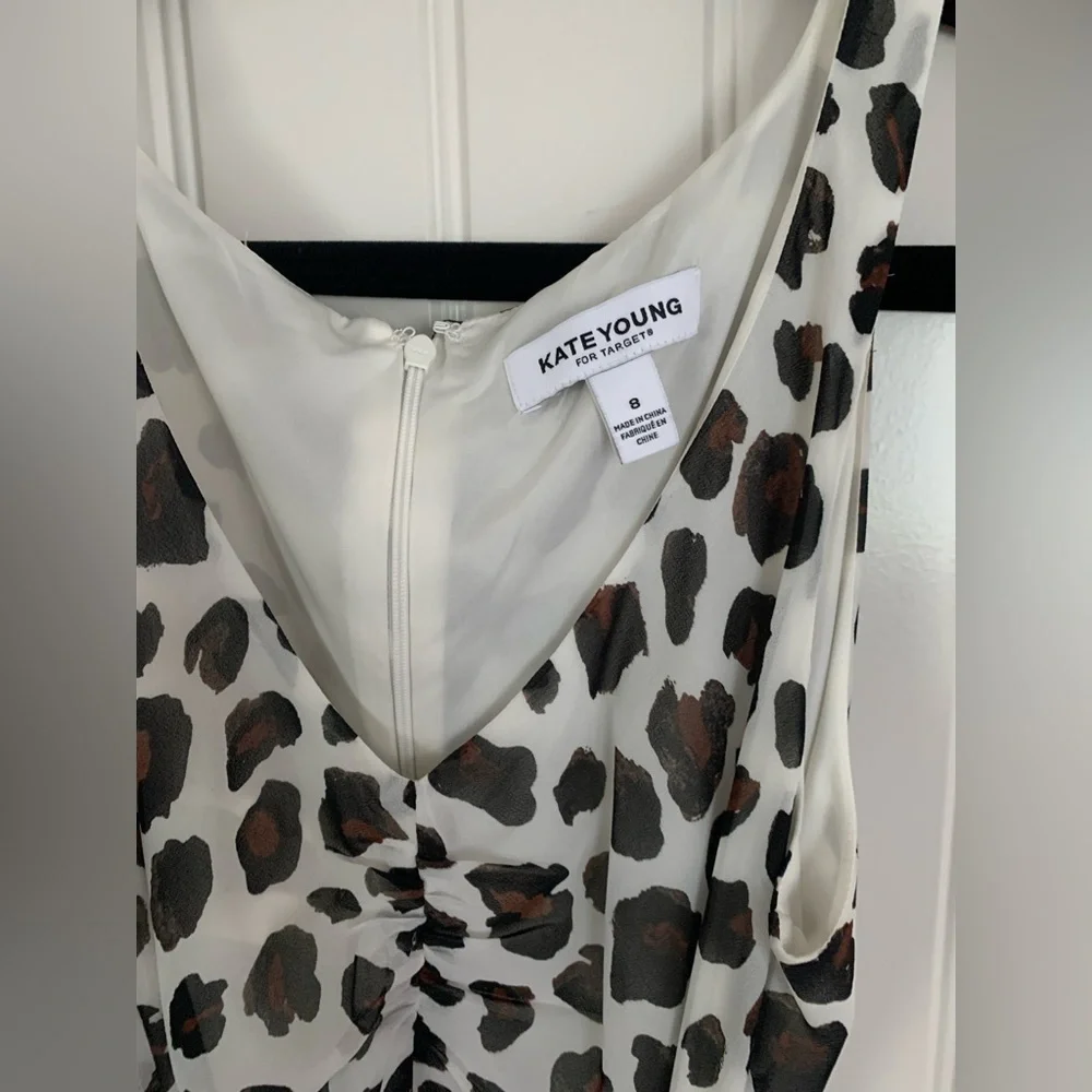 Kate Young For Target Leopard Print Dress with Red Accent - Picture 4 of 9